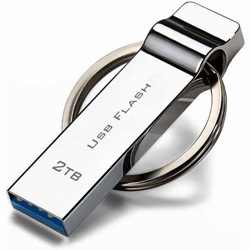 MAOLAI 2TB USB Flash Drive Silver Metal 360 Degree Rotatable