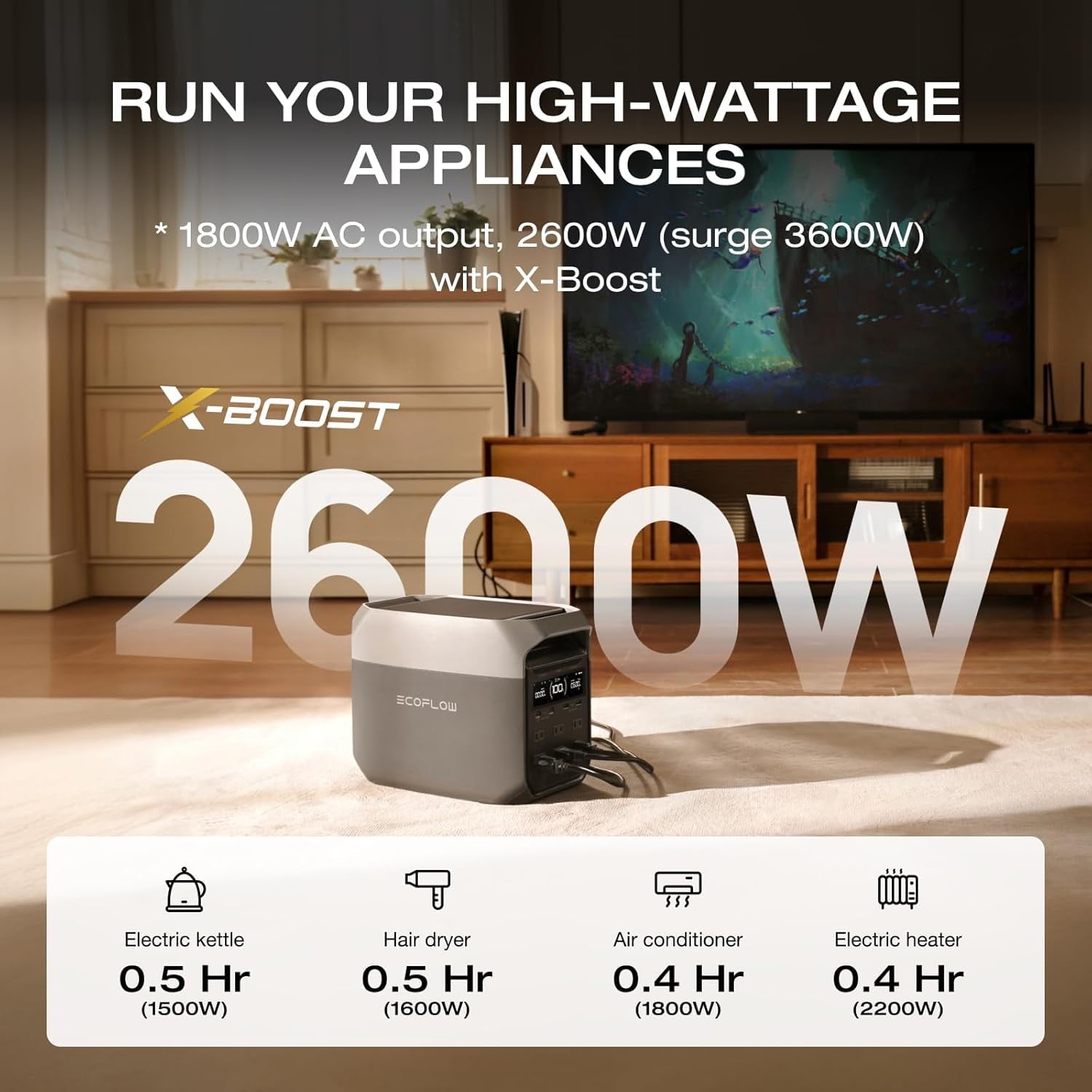 EcoFlow Delta 3 Portable Power Station 1024Wh LiFePO4 Battery